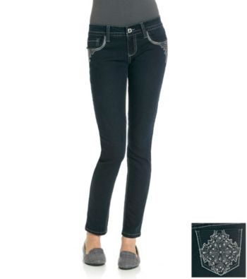 Wallflower® Juniors' Bling Back Jean Leggings