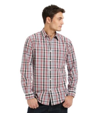 John Bartlett Consensus Men's Light Gray Pattern Washed Button Down Shirt