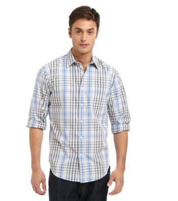 John Bartlett Consensus Men's Blue Reflection Washed Button Down Shirt