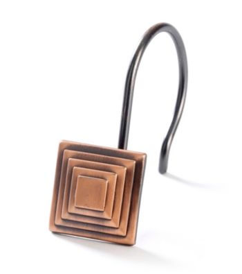 J. Queen New York Carson Bronze Shower Curtain Hooks