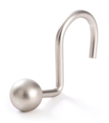J. Queen New York Sphere Ball Brushed Nickle Shower Curtain Hooks