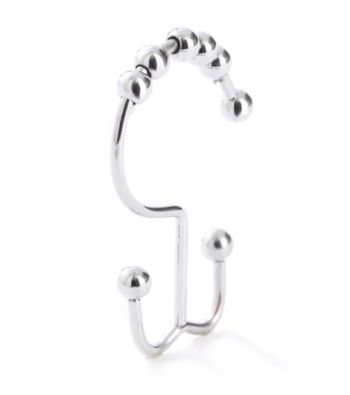 J. Queen New York Reno Roller Chrome Shower Curtain Hooks