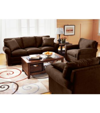 HM Richards Benson Chocolate Microfiber Living Room Furniture Collection