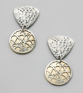Laura Ashley® Two Tone Metal Earrings