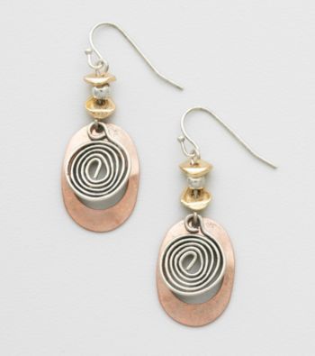 Laura Ashley® Tri-Tone Metal Earrings
