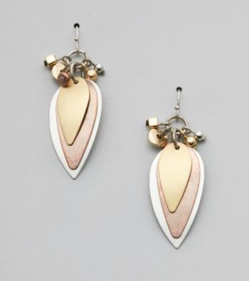 Laura Ashley® Tri-Tone Metal Earrings