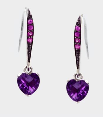 Effy® Sterling Silver, Amethyst and Pink Sapphire Earrings