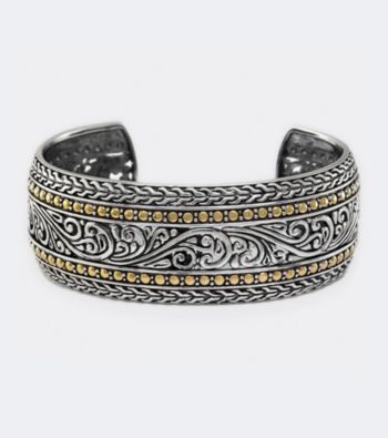 Effy® Sterling Silver and 18K Yellow Gold Cuff Bracelet