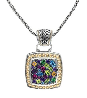 Effy® Multi Gem Pendant Necklace in Sterling Silver
