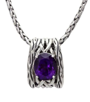 Effy® Amethyst Pendant Necklace in Sterling Silver
