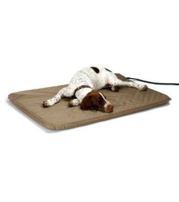 K&H Pet Products Lectro-Soft Large Tan Outdoor Heated Pet Bed