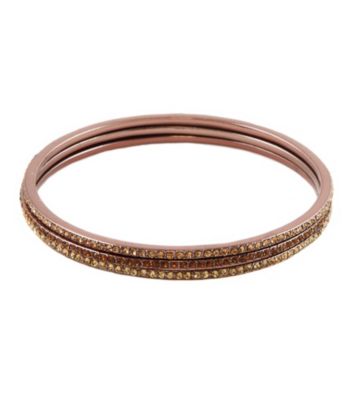 Givenchy® Brown Goldtone Topaz Bangle Set