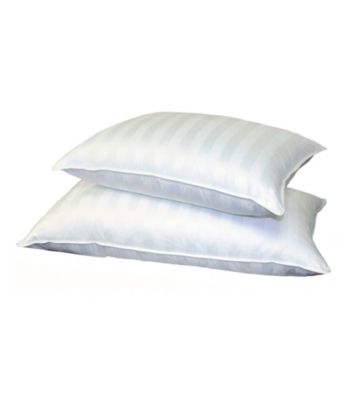 Blue Ridge Home Fashions 500 Thread-Count Siberian Damask Stripe White Down Pillow