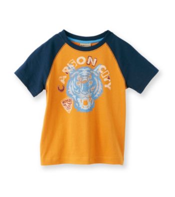 Ruff Hewn Boys' 2T-7X Amber Blaze Graphic Raglan Tee
