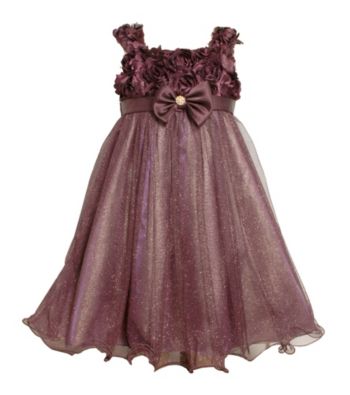 ... sizes 7 16 dresswear bonnie jean girls 7 16 purple sparkle mesh dress