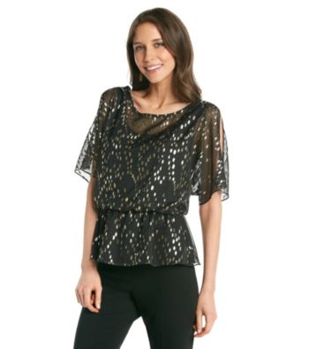 Cachet® Chiffon Gold Dot Top