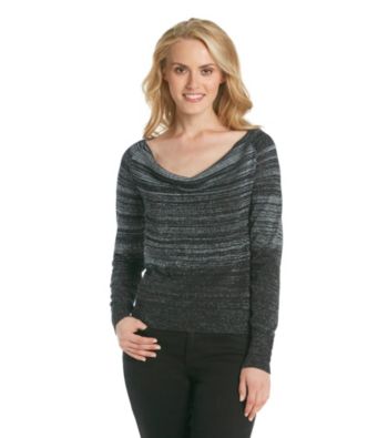 DKNY JEANS® Ombre Drapeneck Sweater