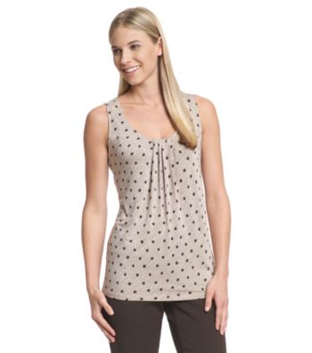 Relativity® Career Printed Pleatneck Tank Top