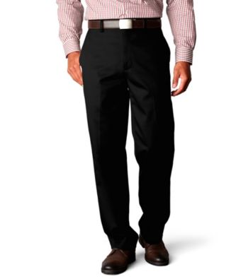 Dockers® Men's Black Relaxed Fit Flat Front Signature Khaki