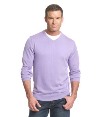 Kenneth Roberts Platinum® Men's Silk & Cotton V-Neck Sweater