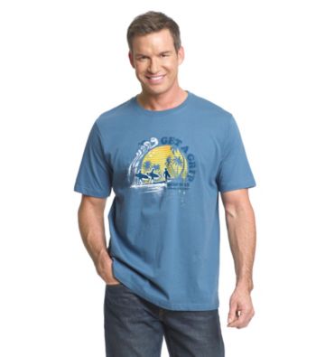 Paradise Collection® Men's Total Teal Screen Print Tee