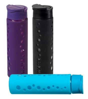 Design for Living™ Colored Sleeve Glass Water Bottle