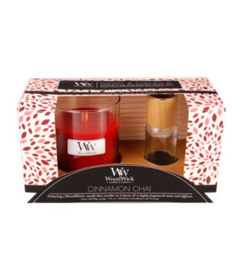 WoodWick® Cinnamon Chai Candle & Diffuser Gift Set