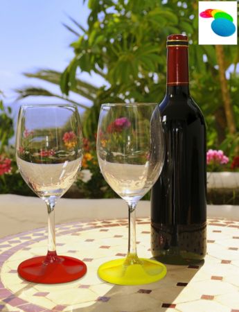 Epicureanist Silicone Grip Coaster Wine Charms