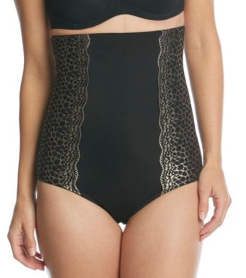 Skinnygirl® by Bethenny Frankel Luxe Lace Hi-Waist Shaping Brief - Black