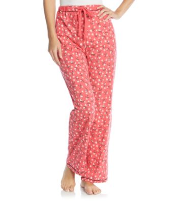 Cuddl Duds® Sleep Purrfect Day Knit Pants - Red Heart