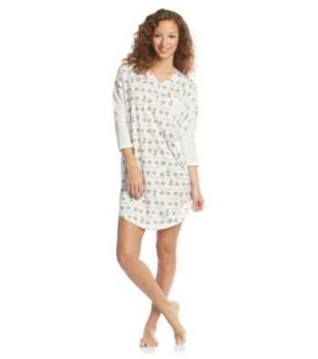 Cuddl Duds® Sleep Purrfect Day Knit Sleepshirt - Ivory Bikes