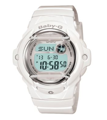 Baby-G Jelly White Resin Digital Watch with Gloss White Band