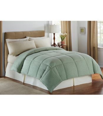 LivingQuarters Embossed Leaves Microfiber Down-Alternative Comforter