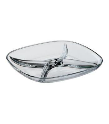 Ego Fenice Glass 4-part Divided Serving Platter