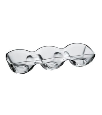 Ego Danieli Glass 3-part Relish Serving Plate