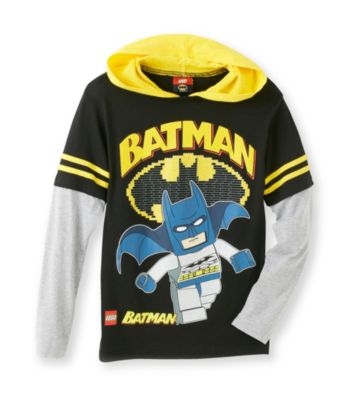 Batman® Boys' 8-20 Black LEGO Batman Hooded Tee
