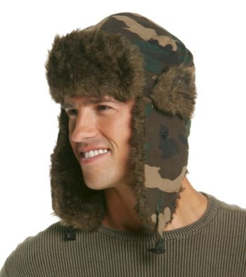 Ruff Hewn Men's Camouflage Faux Fur Trapper Hat