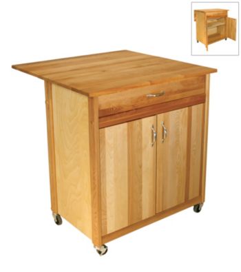 Catskill Craftsmen Mid-Size Two Door Cart with Drop Leaf