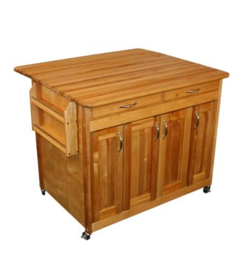 Catskill Craftsmen Butcher Block WorkCenter PLUS with Drop Leaf