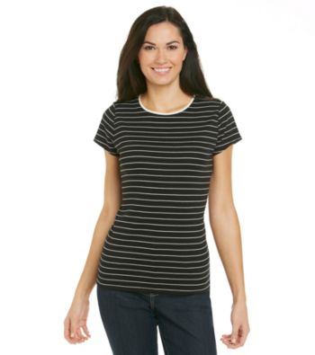 Relativity® Striped Crewneck Tee