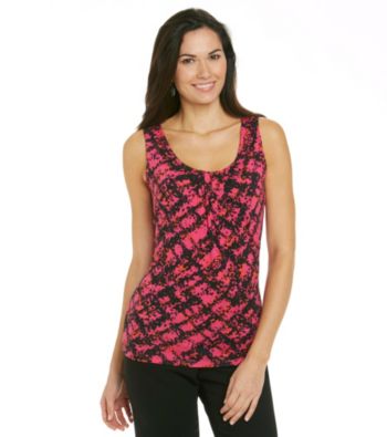 Relativity® Career Pleat Neck Tank