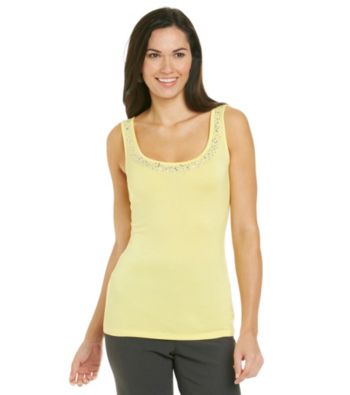 Relativity® Career Beads And Sequins Trim Tank