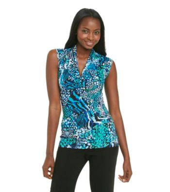 Relativity® Career Shawl Collar Sleeveless Top