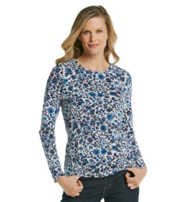 Studio Works® Petites' Floral Printed Crewneck Tee