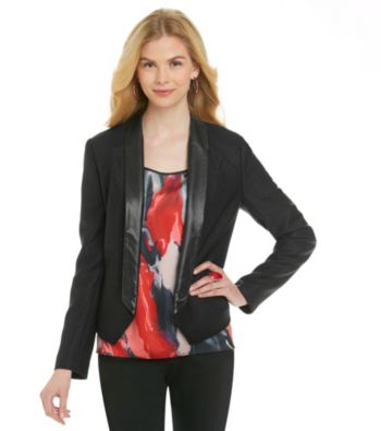 DKNY JEANS® Shimmer Tuxedo Jacket