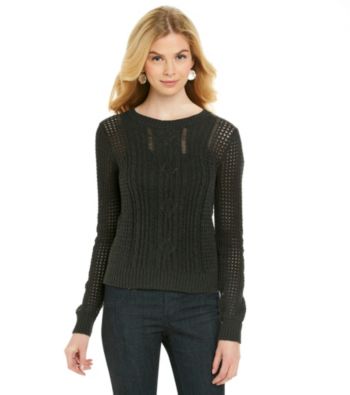 Jeanne Pierre® Open-Stitch Cable Pullover