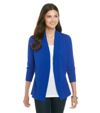Laura Ashley® Ribbed Open Front Cardigan