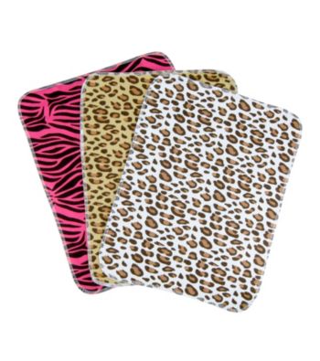 Trend Lab 3-pk. Flannel Burp Cloths - Animal Print