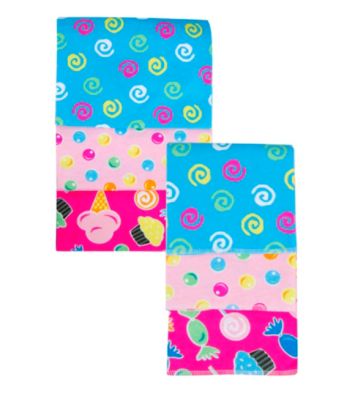 Trend Lab 3-pk. Flannel Blanket and Burp Set - Candy