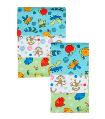 Trend Lab 3-pk. Flannel Blanket and Burp Set - Bugs